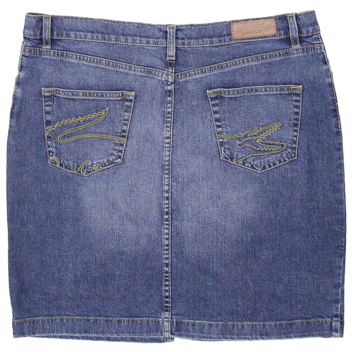 Ladies Lacoste Front Slit Denim Skirt