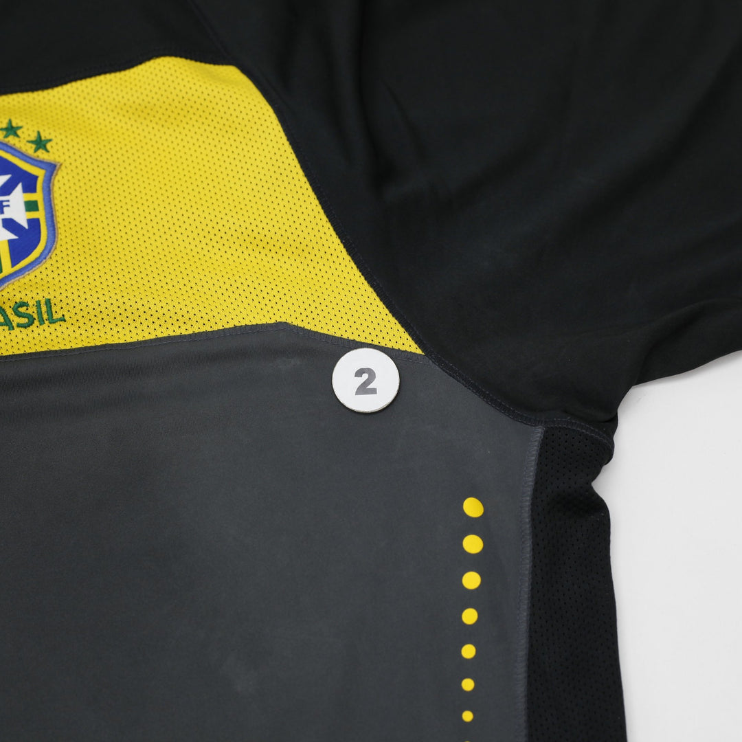 Mens Nike Brazil 2010 World Cup Training Football Shirt Jersey Black Size XL