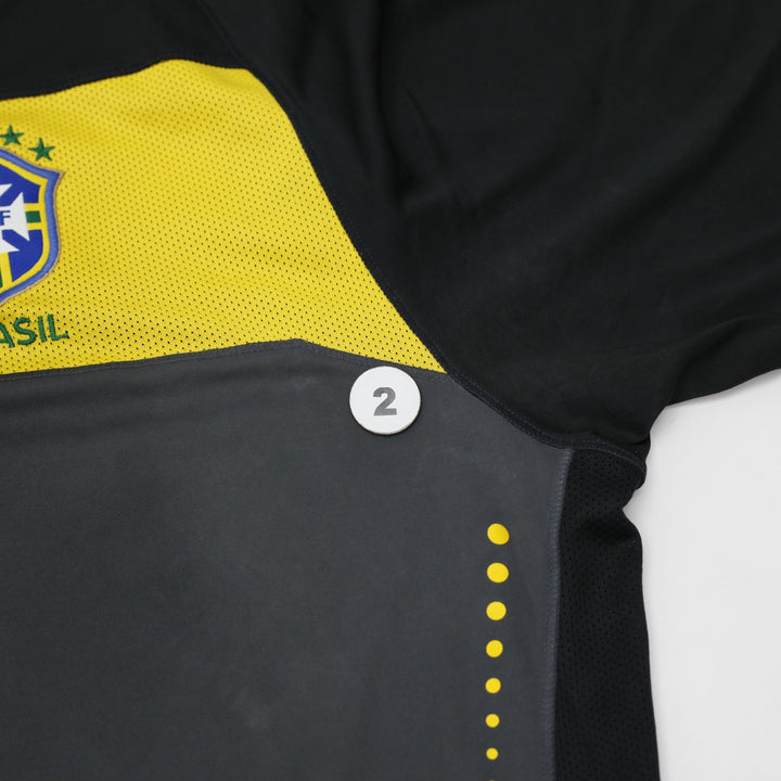 Mens Nike Brazil 2010 World Cup Training Football Shirt Jersey Black Size XL