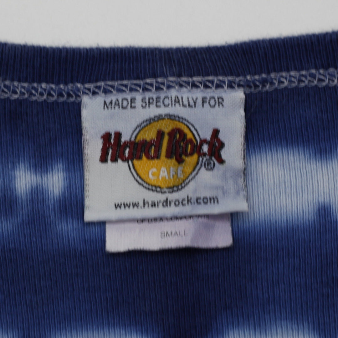 Ladies Hard Rock Cafe Tank Top Navy Tie Dye Graphic Sleeveless Size S