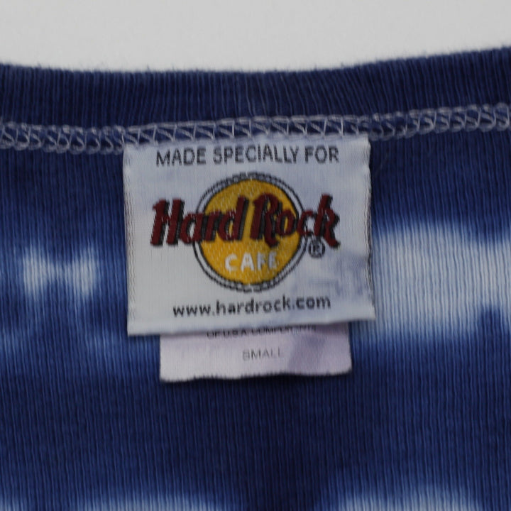 Ladies Hard Rock Cafe Tank Top Navy Tie Dye Graphic Sleeveless Size S