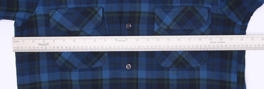 Vintage Pendleton Wool Checkered Long Sleeve Plaid Shirt Made in USA Size M