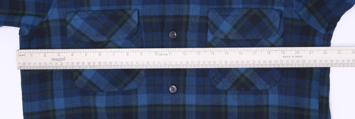 Vintage Pendleton Wool Checkered Long Sleeve Plaid Shirt Made in USA Size M