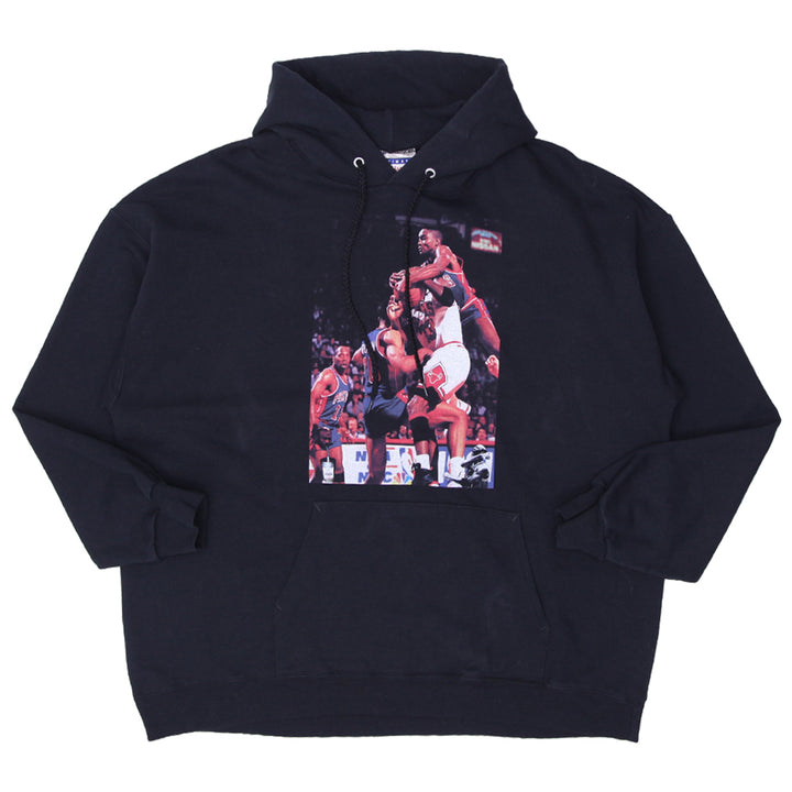 Mens Hanes Chicago Bulls Vs Detroit Pistons Black Pullover Hoodie - Fashion Rerun Vintage Migration_Sweaters