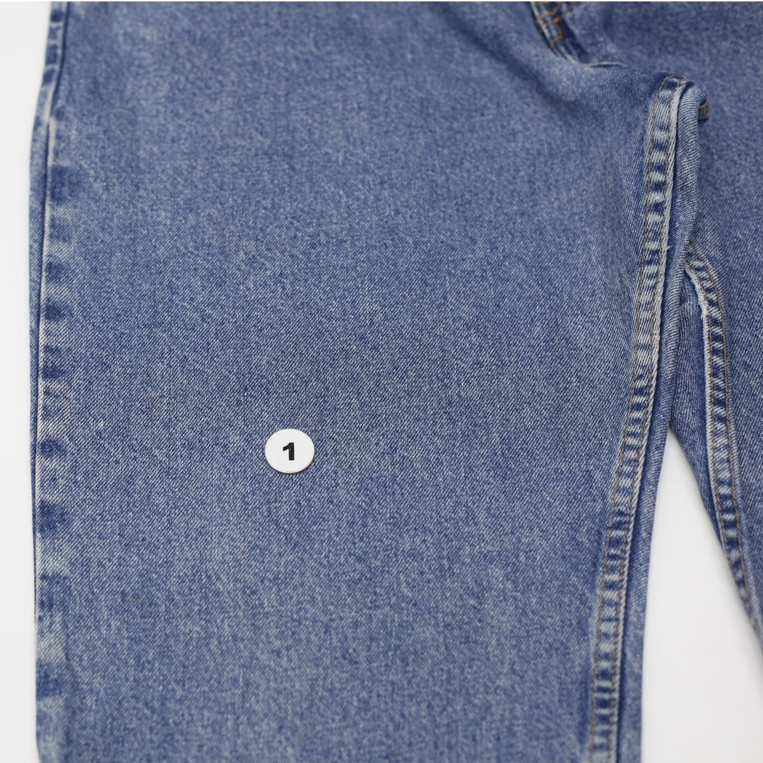 Vintage Ladies Tommy Hilfiger Striped Waistband Straight Leg Jeans Size 16