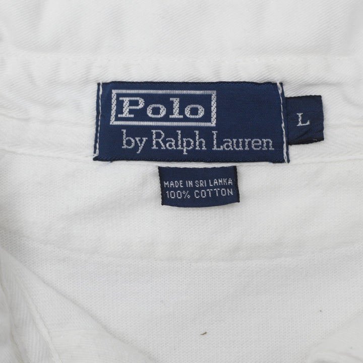 Vintage Polo By Ralph Lauren Long Sleeve Polo White Cotton Classic