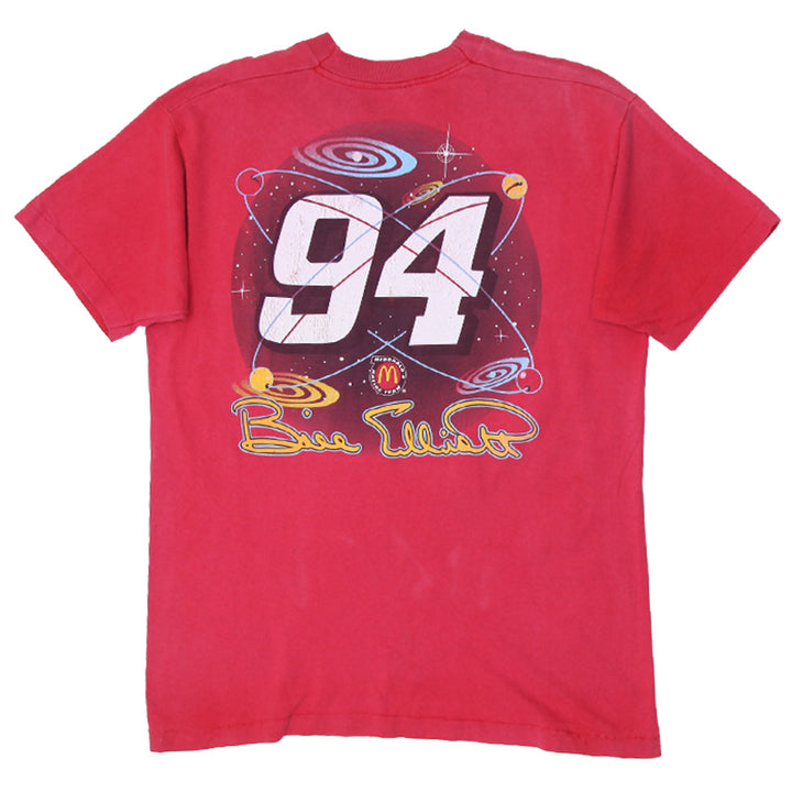Vintage Hunter Sportswear 90s Bill Elliott Georgia Rocket Man NASCAR McDonald's T-Shirt with bold racing graphics and retro design