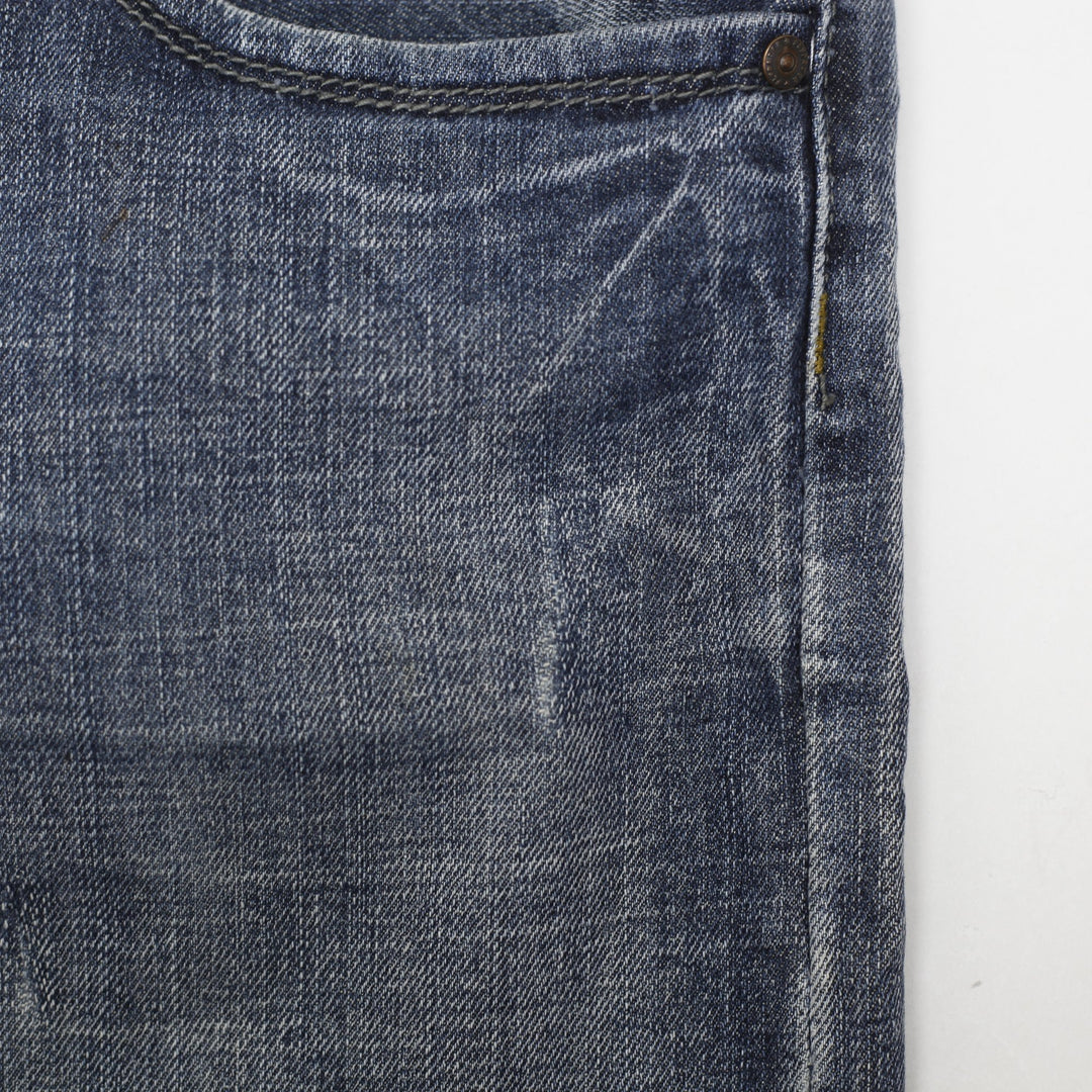 Mens Flypaper Bootcut Faded Blue Denim Jeans Size W33 x L32