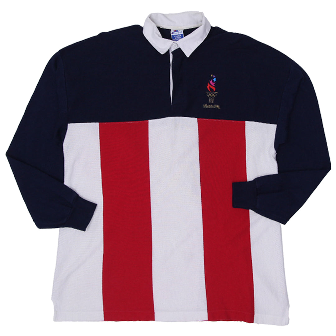 Vintage Champion Atlanta 1996 Olympic Rugby Shirt Made in USA XL - Fashion Rerun Vintage Migration_T-Shirt