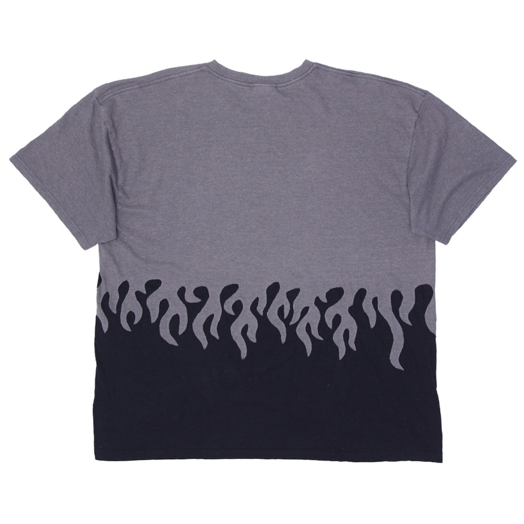 Rework Nike Black Fire Patchwork Mens T-Shirt PR256