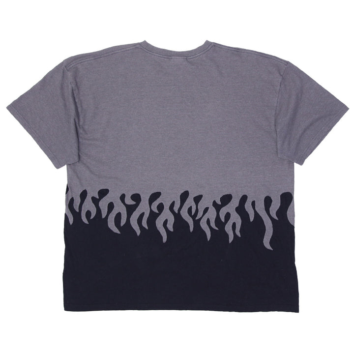 Rework Nike Black Fire Patchwork Mens T-Shirt PR256