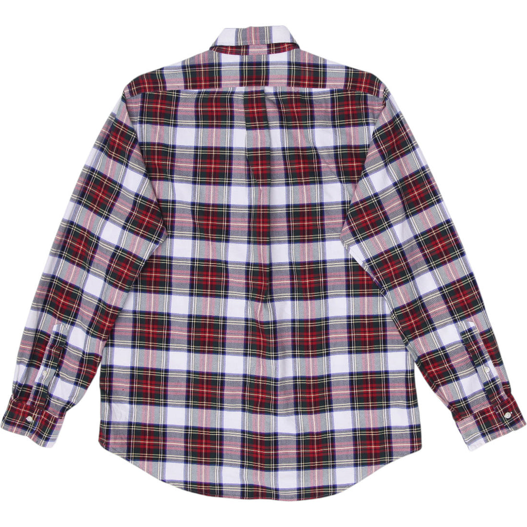 Mens Ralph Lauren Plaid Shirt Multi Color Checkered Button Down Cotton Size L