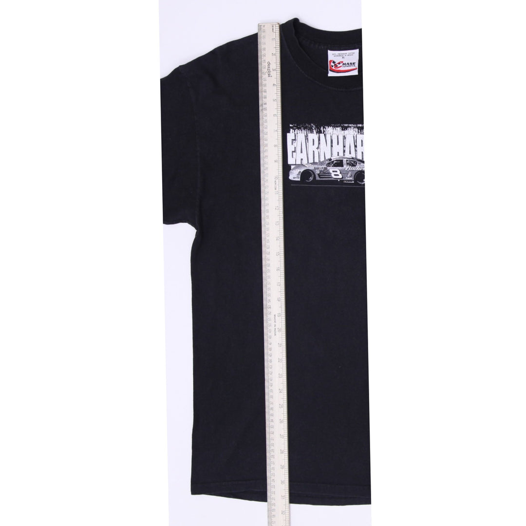 Vintage Chase Authentics Earnhardt NASCAR Black T-Shirt Size XL