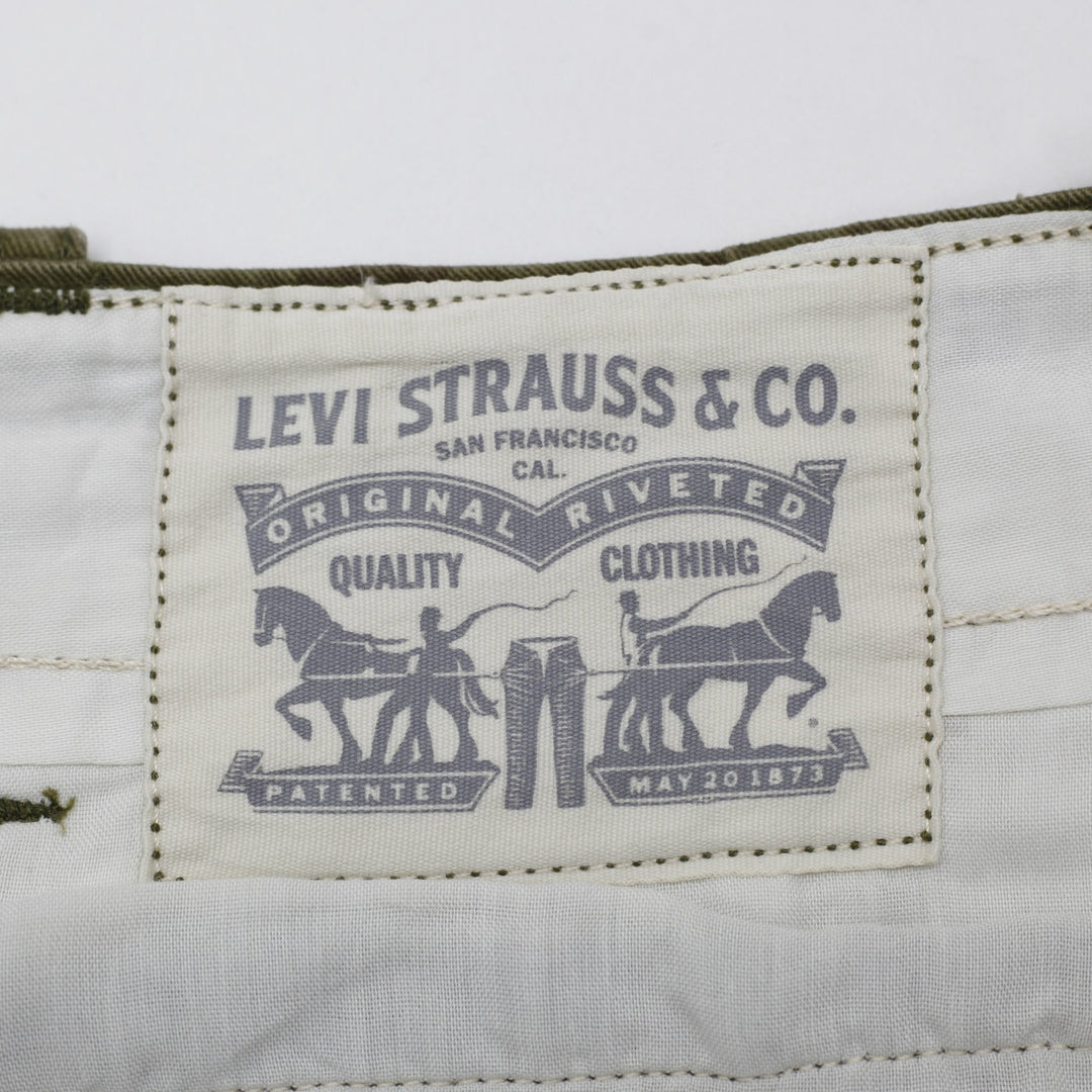 Mens Levi Strauss & Co. Tactical Cargo Shorts All-Over Olive Camouflage Print