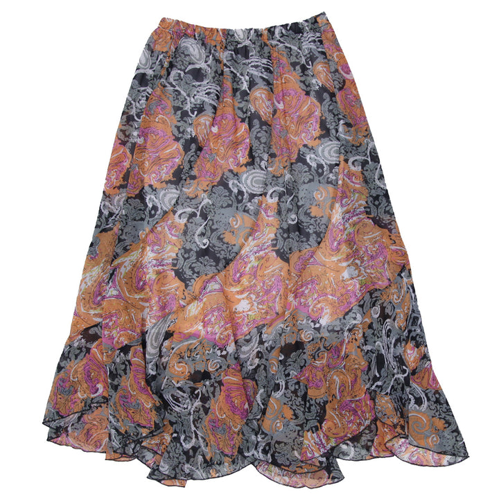 Y2K Abstract Print Flowy Skirt - Fashion Rerun Vintage Migration_Skirt