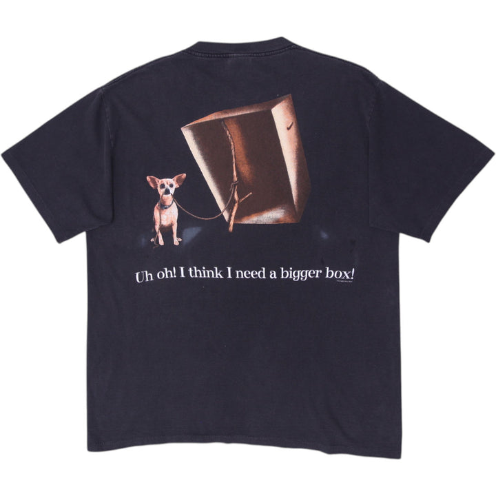 Vintage 90s Taco Bell Here Lizard Shirt Made in USA Size XL | Migration_T-Shirts - Side View | Fashion Rerun