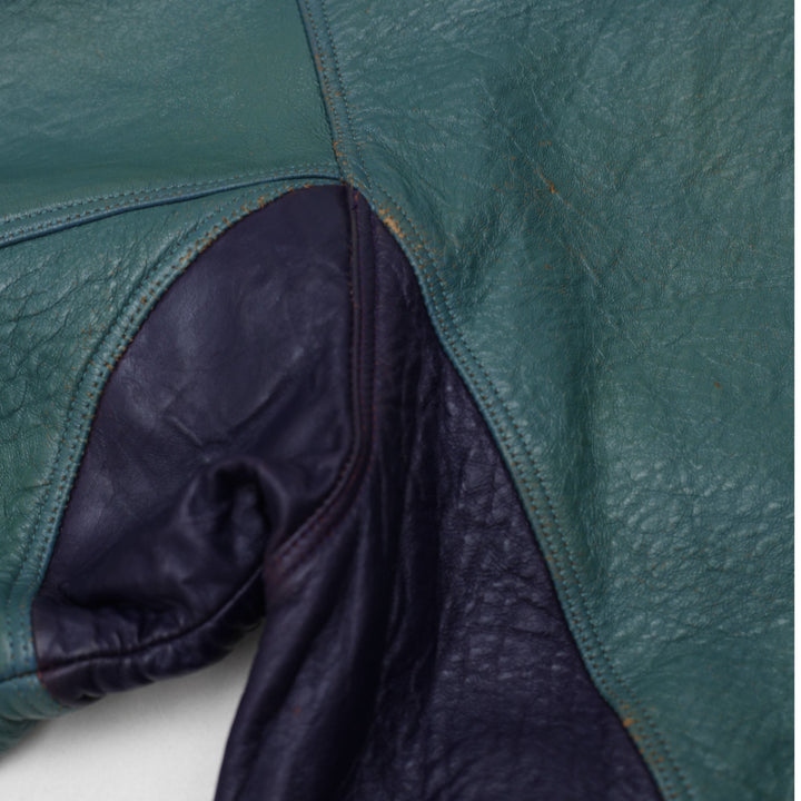 Vintage 90s Marc Buchanan Pelle Pelle Green Leather Jacket Size 42 | Migration_Jackets - View 10 | Fashion Rerun
