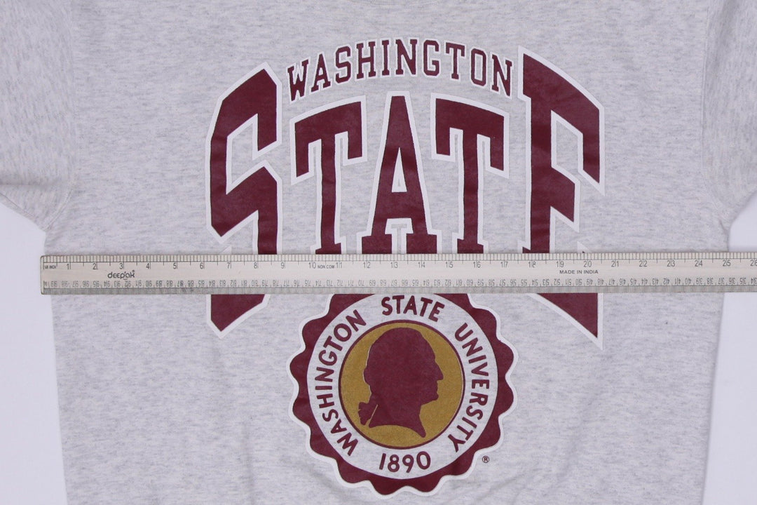 Vintage Nutmeg 90s Washington State Sweatshirt Gray Logo Size XL