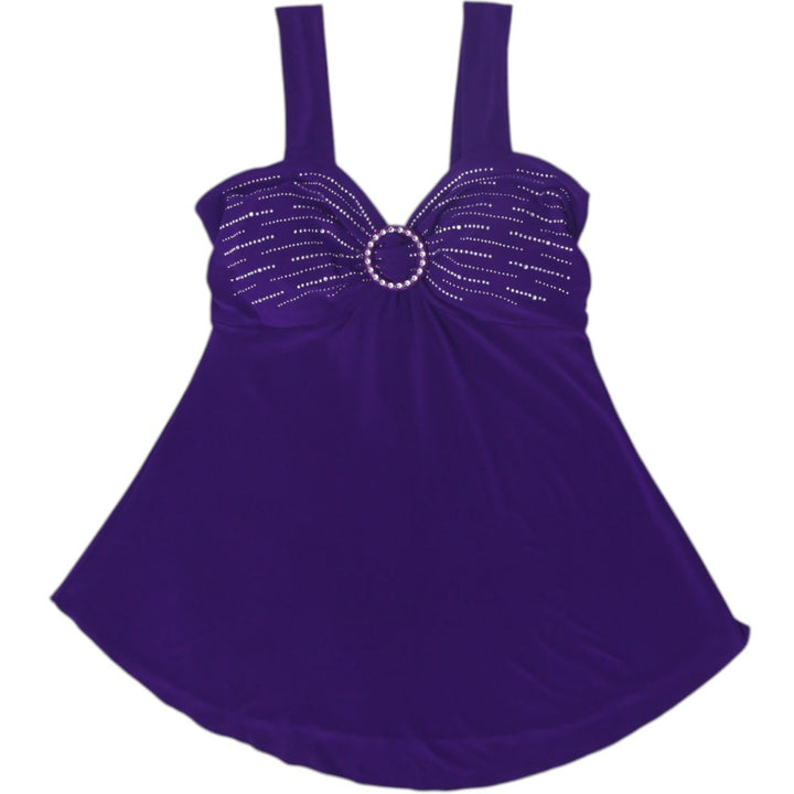 Y2K Ladies Purple Sequined Empire Line Top Size L | Migration_Y2K Tops | Fashion Rerun