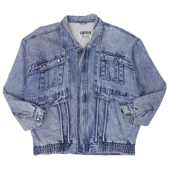 Vintage Hang Lee Sherpa Fleece Lined Denim Jacket Distressed - Fashion Rerun Vintage Migration_Jacket