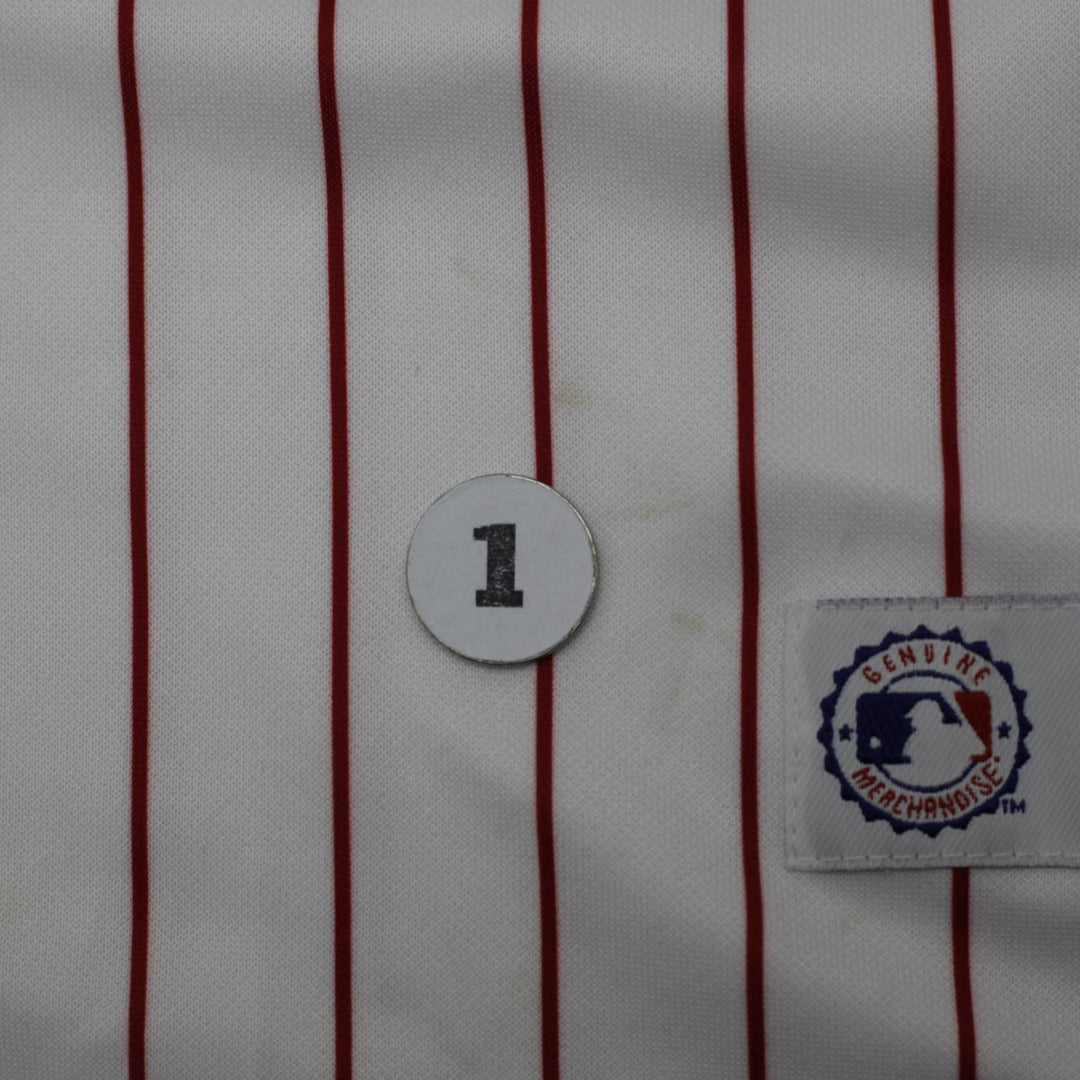 Vintage 00s Majestic Philadelphia Phillies Pinstripe Jersey Size XL | Migration_Jerseys - Alternate View | Fashion Rerun
