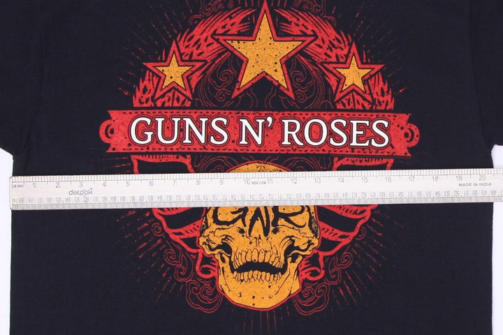 Vintage Mens Guns N Roses T-Shirt Black Graphic Band Tour Size L