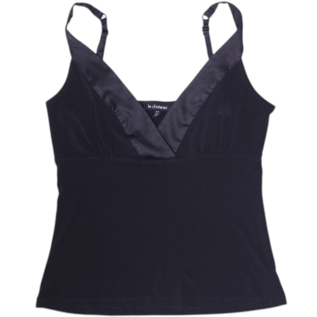 Y2K Ladies Le Chateau Black Tank Top