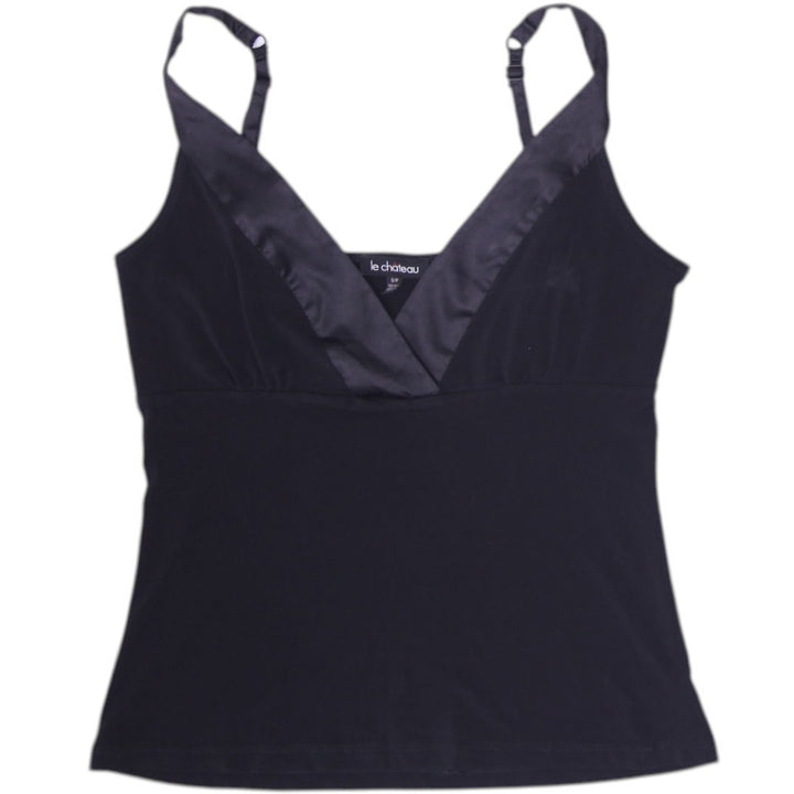 Y2K Ladies Le Chateau Black Tank Top