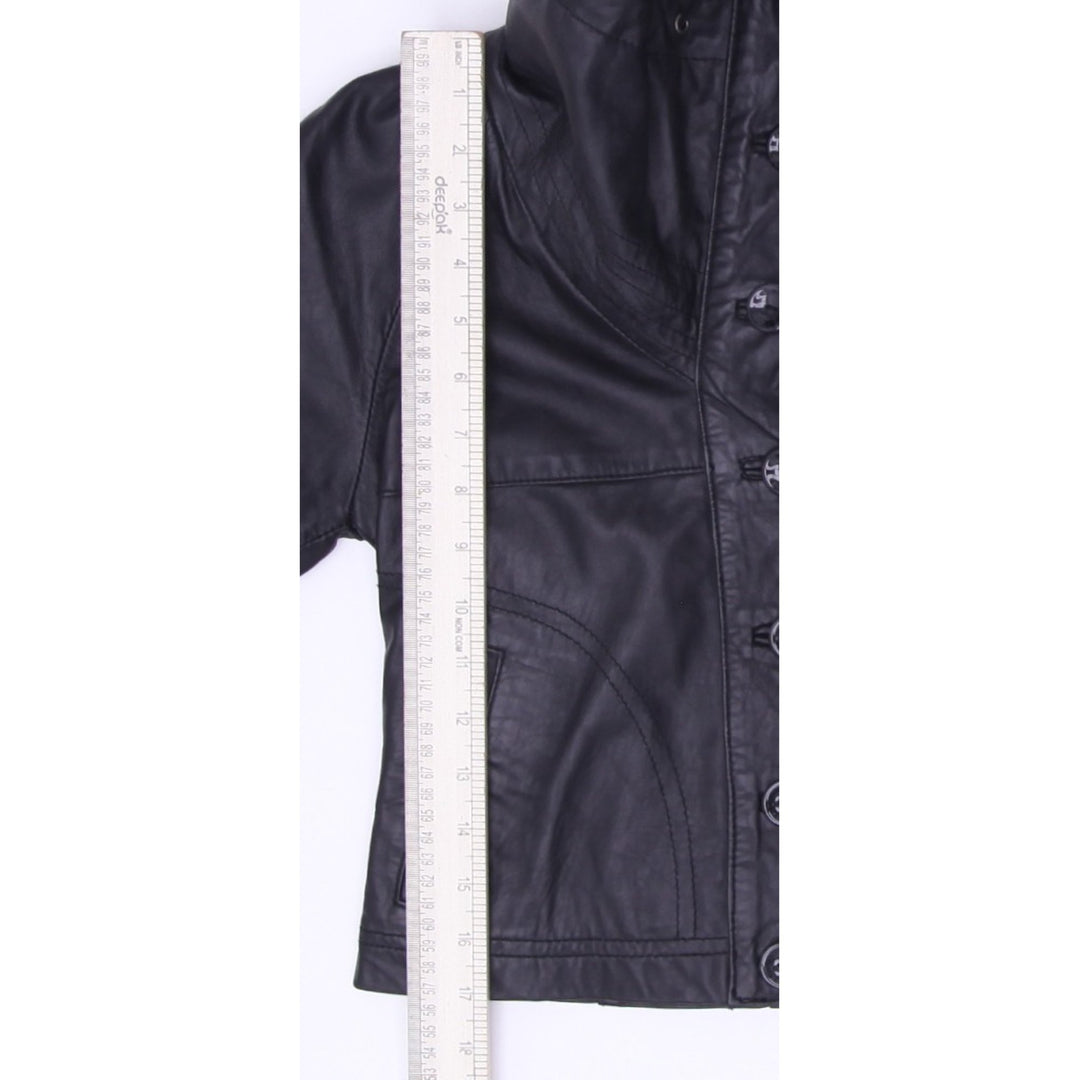 Y2K Ladies Bebe Casual Leather Jacket Size XS