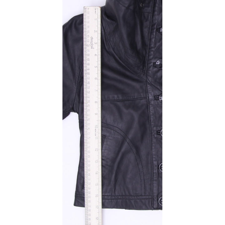 Y2K Ladies Bebe Casual Leather Jacket Size XS