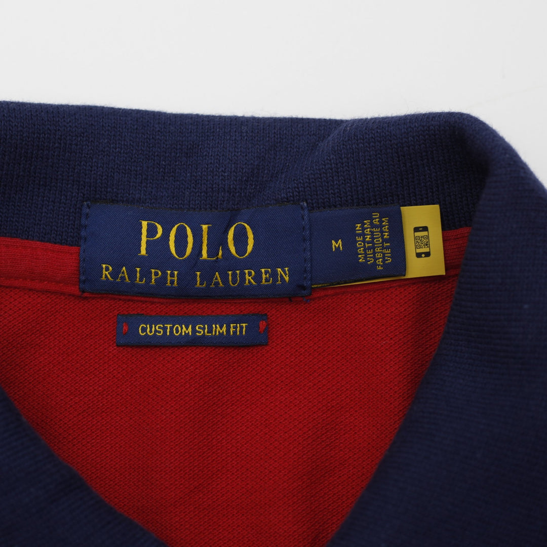 Polo Ralph Lauren Custom Slim Fit Blue Details Shirt Size M | Migration_T-Shirts - Back View | Fashion Rerun