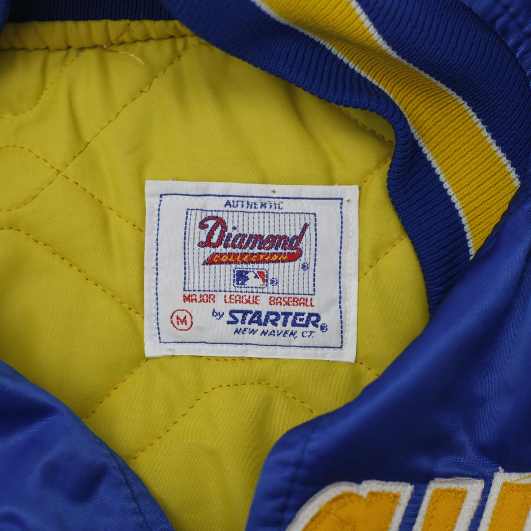 Vintage 90s Milwaukee Brewers MLB Satin Bomber Jacket Diamond Collection Made Size M | Migration_Jackets - Ba | Fashion Rerun