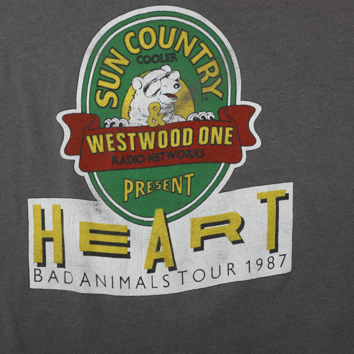 Vintage Vintage 1987 Heart Bad Animals Tour T-Shirt Size XL