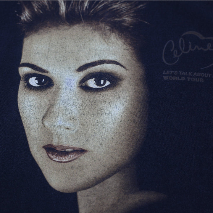 Vintage 90s Celine Dion Let's Talk About Love World Tour T-Shirt T-America Tag Single Stitch M