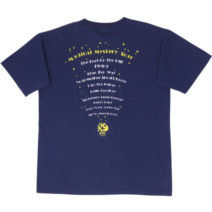 Vintage 90S The Beatles Magical Mystery Tour T-Shirt Navy Blue Made In USA XL