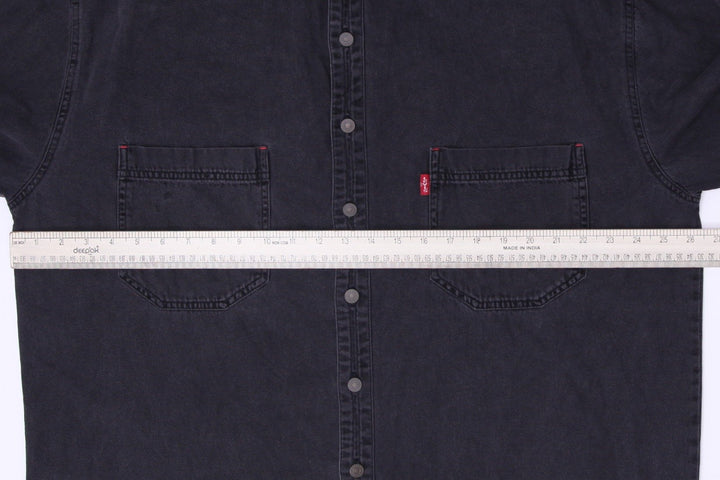 Vintage Levi's Men's Black Denim Long Sleeve Overshirt Size XL