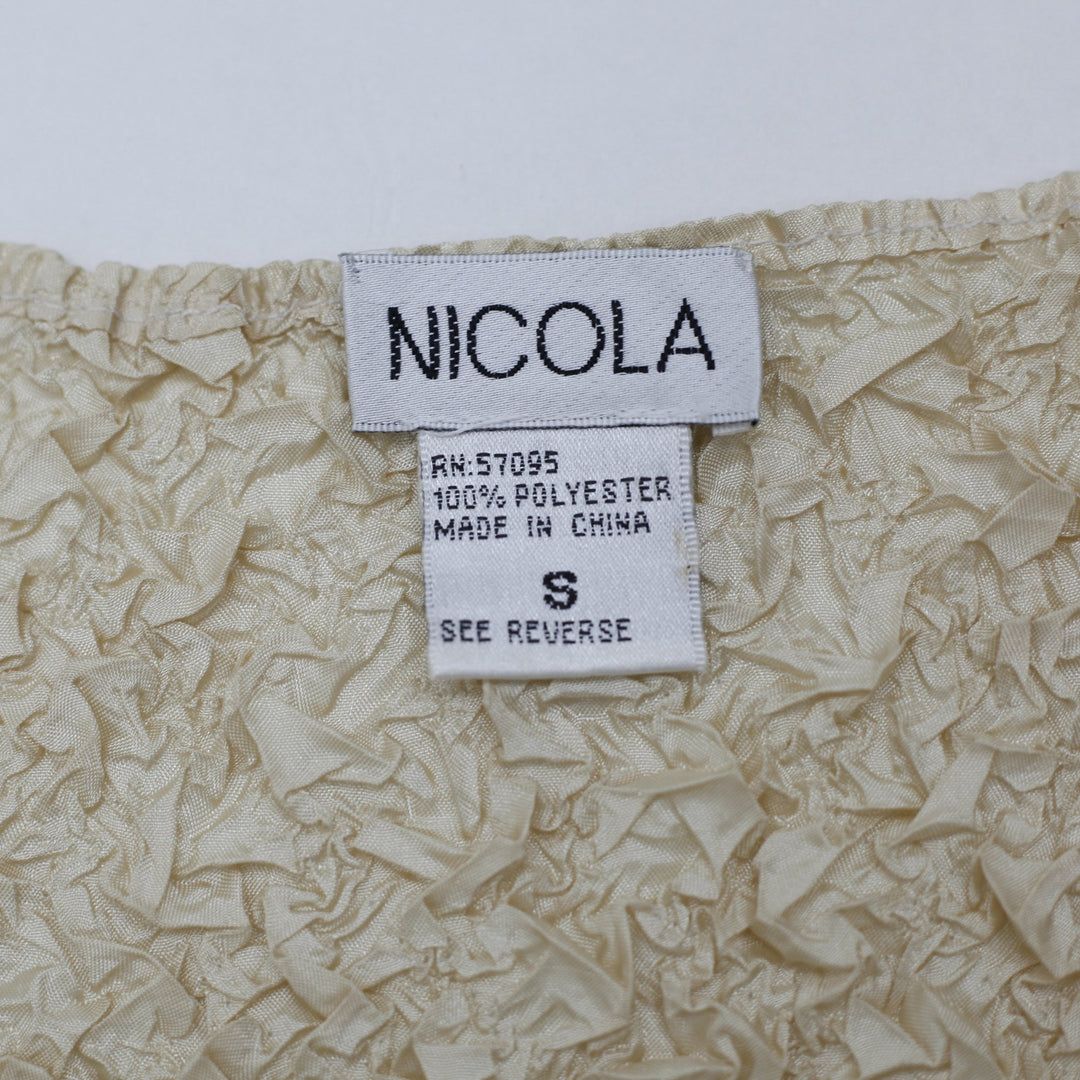 Y2K Ladies Nicola Nicola Crinkle Textured Sleeveless Tank Top Size S