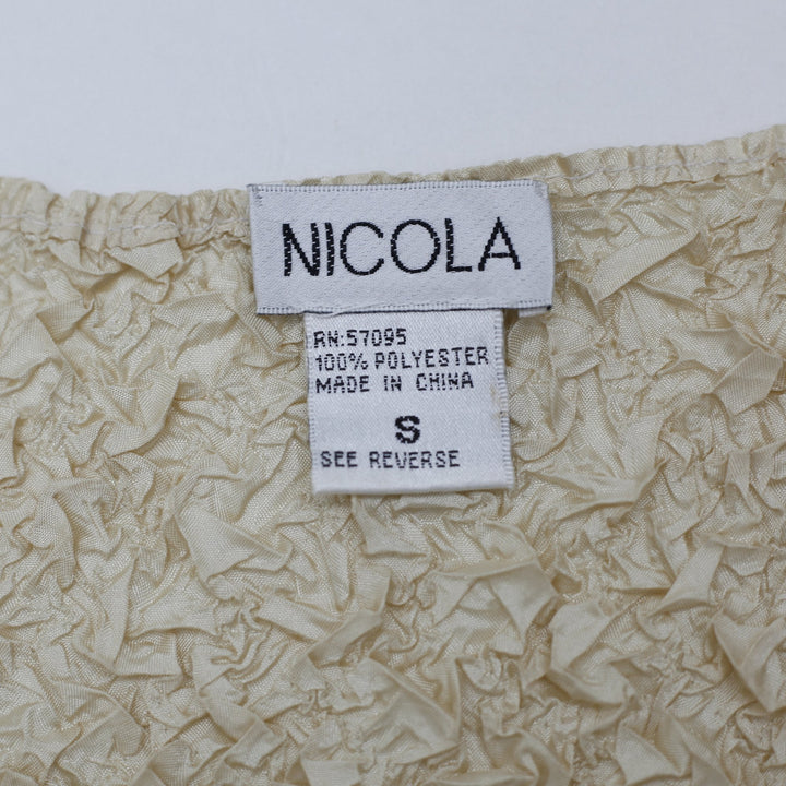 Y2K Ladies Nicola Nicola Crinkle Textured Sleeveless Tank Top Size S