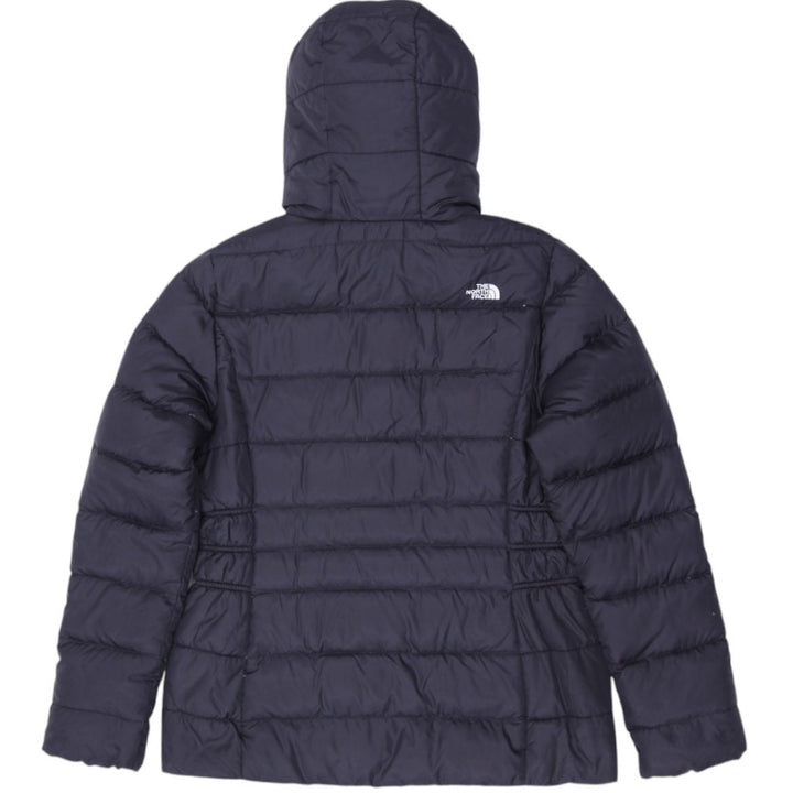 Ladies The North Face Puffer Jacket Black Fur Hood Warm Insulated L