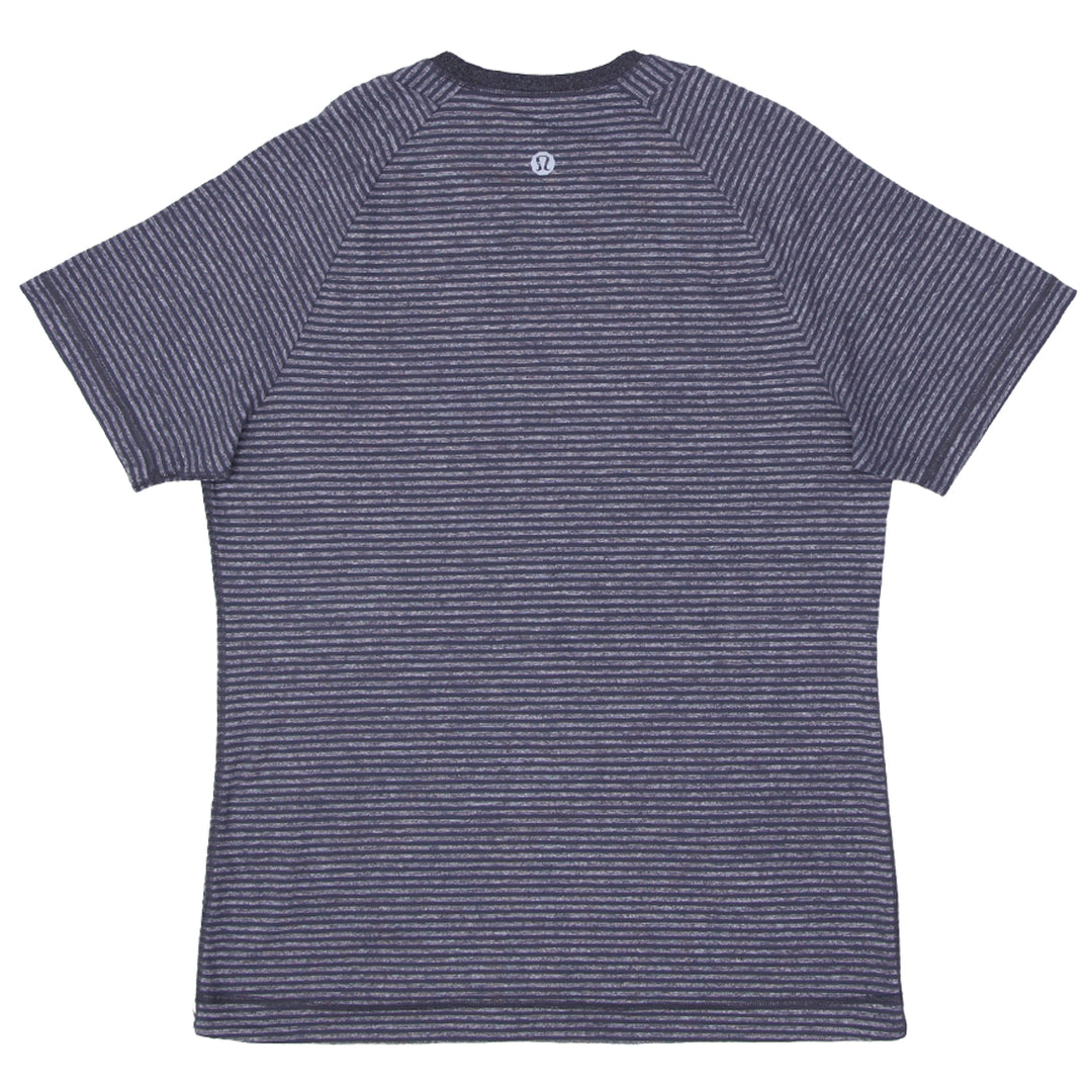 Mens Lululemon Gray Striped T-Shirt - Fashion Rerun Vintage Migration_T-Shirt