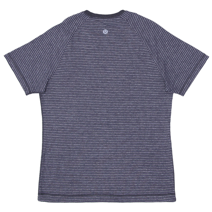 Mens Lululemon Gray Striped T-Shirt - Fashion Rerun Vintage Migration_T-Shirt
