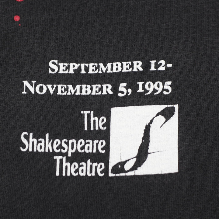 Vintage 90s Macbeth Theatre Promo T-Shirt Medium Black Single Stitch Made In USA