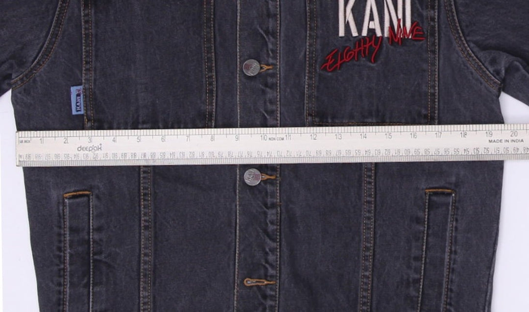 Mens Embroidered Kani 89 Trucker Denim Jacket
