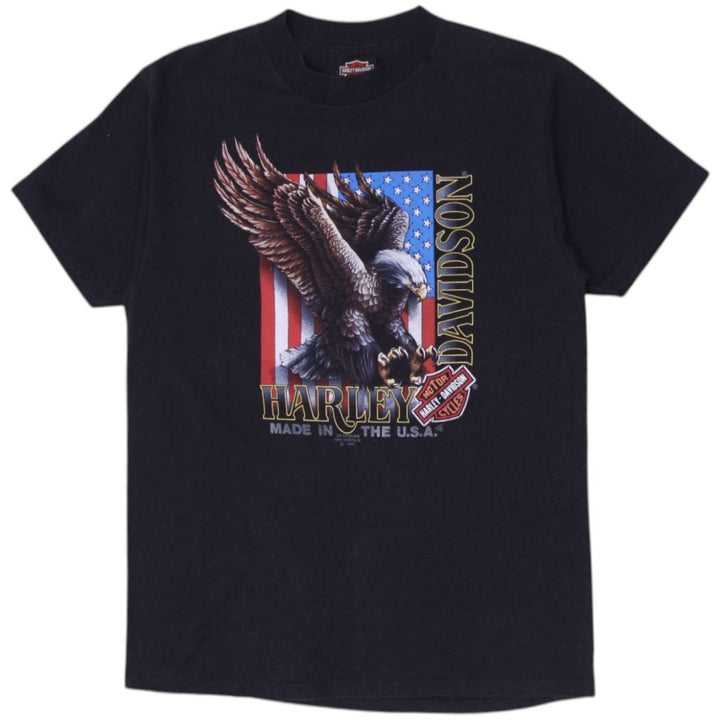 Vintage 1991 Harley Davidson 3D Emblem Eagle Single Stitch T-Shirt Made In USA