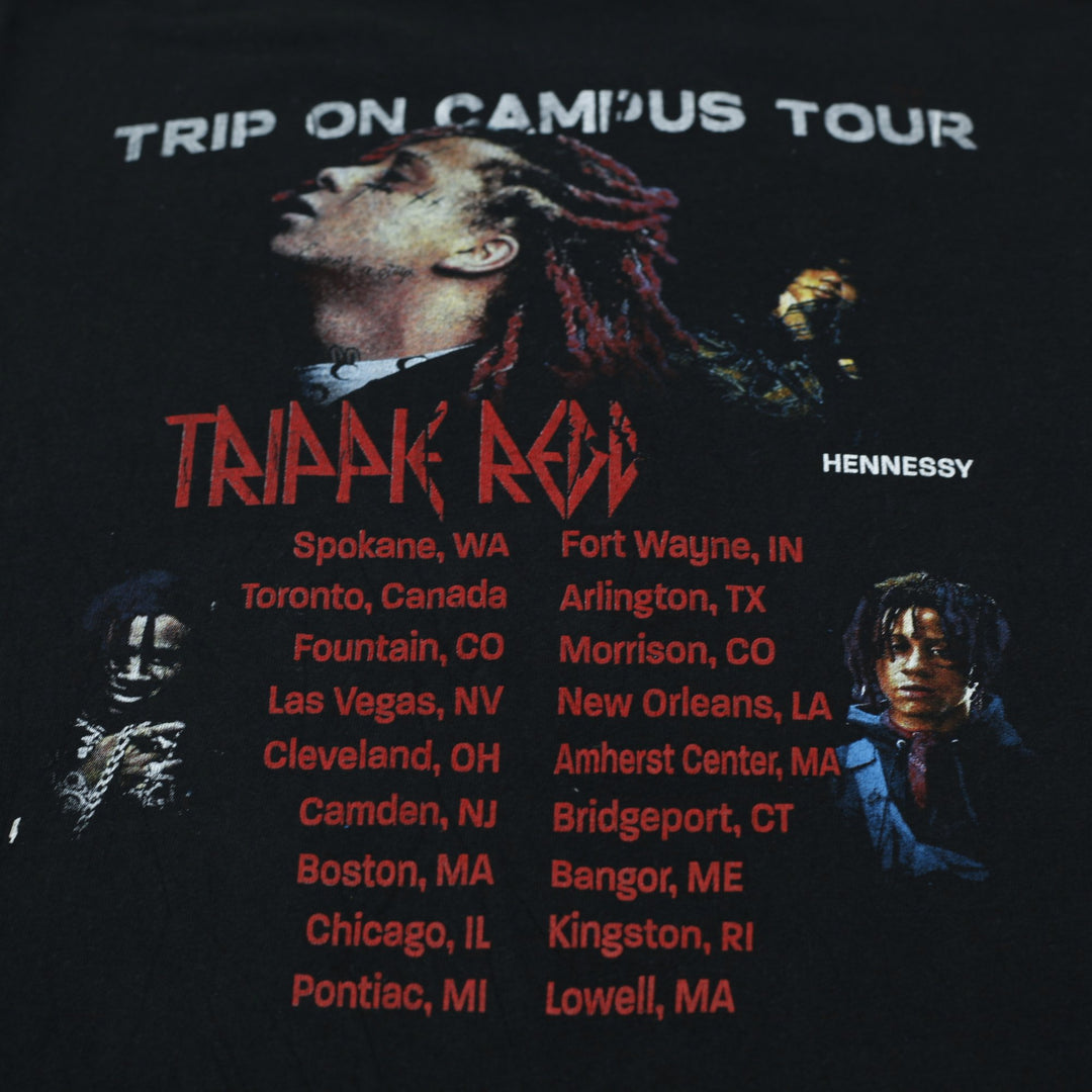 Vintage Delta Pro Trippie Redd Trip On Campus Tour Double Sided Concert Merch T-Shirt Size L