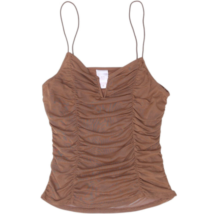 Y2K Ladies Mesh Ruched Cami Top Size S