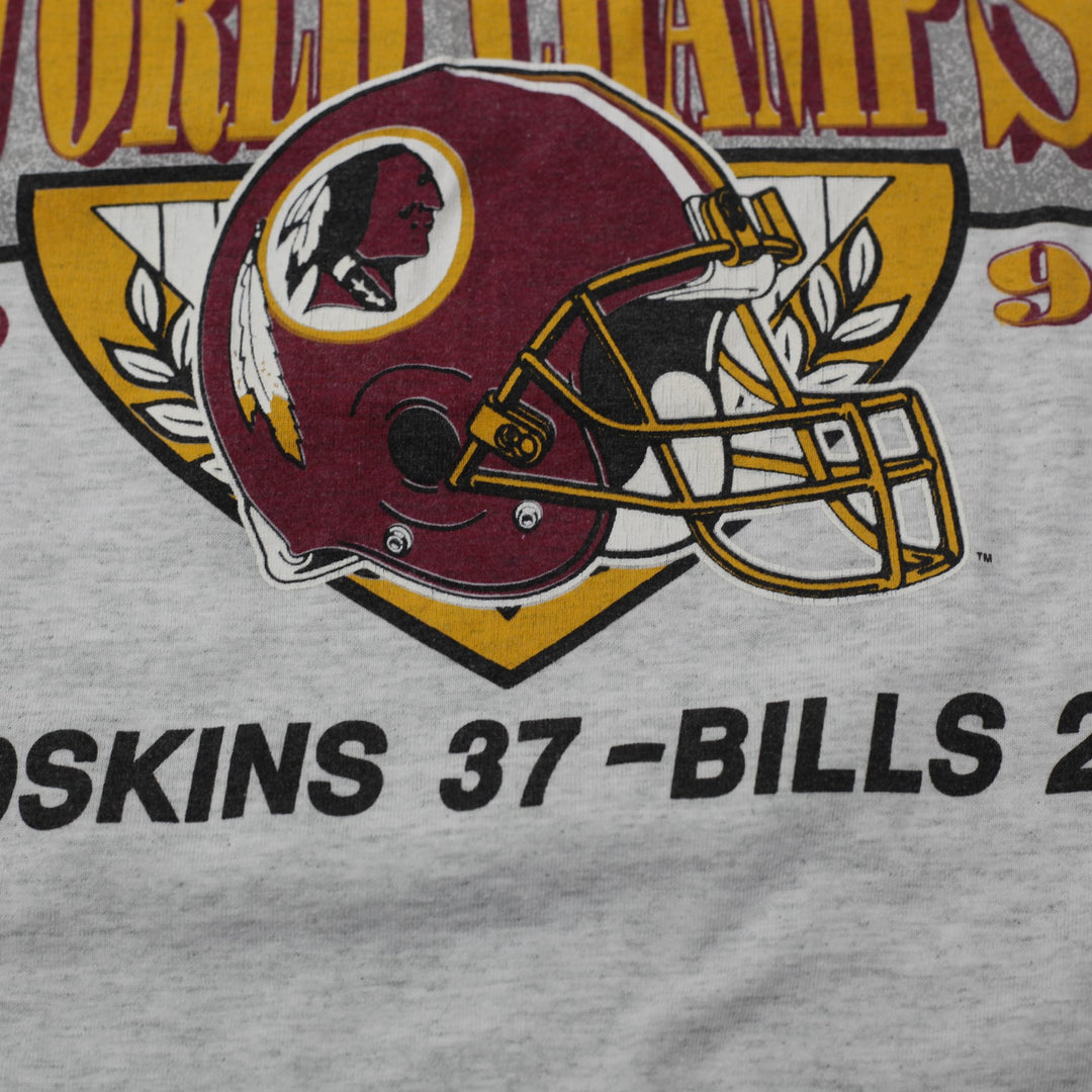 Vintage 1992 Washington Redskins Super Bowl XXVI Champs T-Shirt Size M