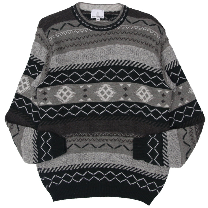 Vintage London Fog Wintery Design Knit Sweater S - Fashion Rerun Vintage Migration_Sweaters