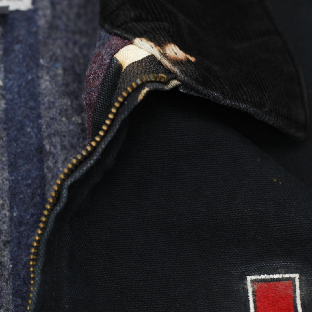 Mens Carhartt J001-BLK Duck Detroit USA Blanket Lined Jacket XL