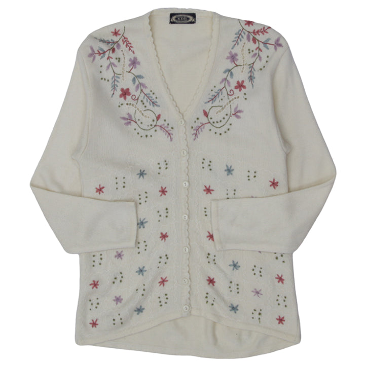Vintage KDR Collection Embroidered Button Ladies Sweater